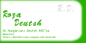 roza deutsh business card